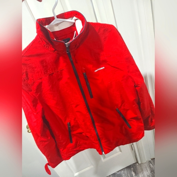 Men's Medium Rare Red Vintage Hilfiger Jacket - Picture 3 of 9